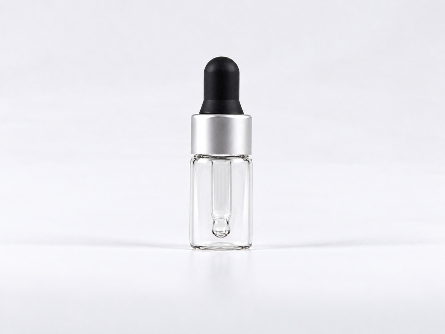 Pipettenflasche 3 ml - mattsilber
